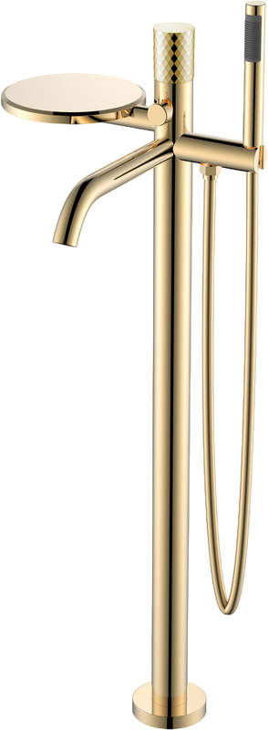 Напольный смеситель для ванны с душем Boheme Stick 129-GG gold diamond gold