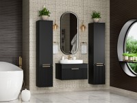 Шкаф пенал для ванной Brevita Enfida 35 L черный