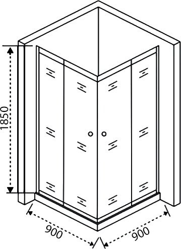 Душевой уголок Good Door Lira CR-90-C-CH 90x90 см