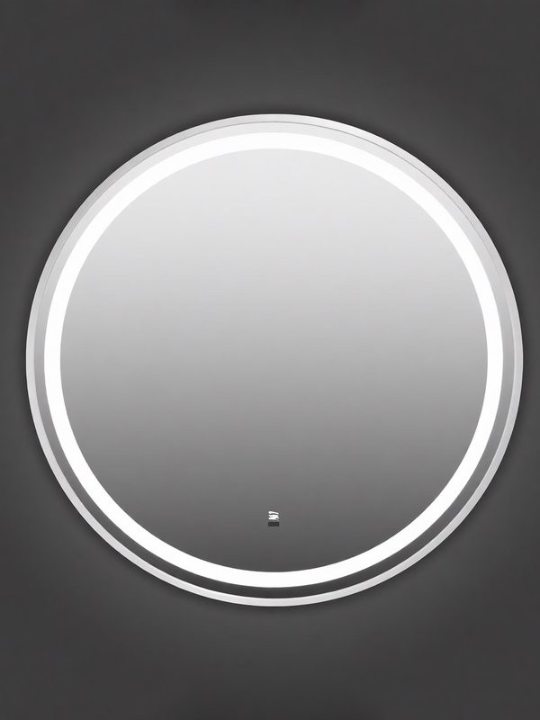 Зеркало круглое Comforty Лея 60 с подсветкой, бесконтактный сенсор, серебро