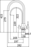 Смеситель для кухни Fashun A54309-C сатин