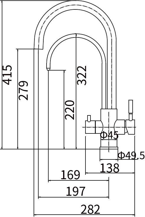 Смеситель для кухни Fashun A54309-C сатин