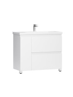 Тумба с раковиной Belux Неаполь Н 100-02 напольная, глянцевая белая