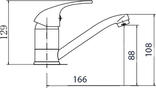 Смеситель для кухни Fashun A4503 хром