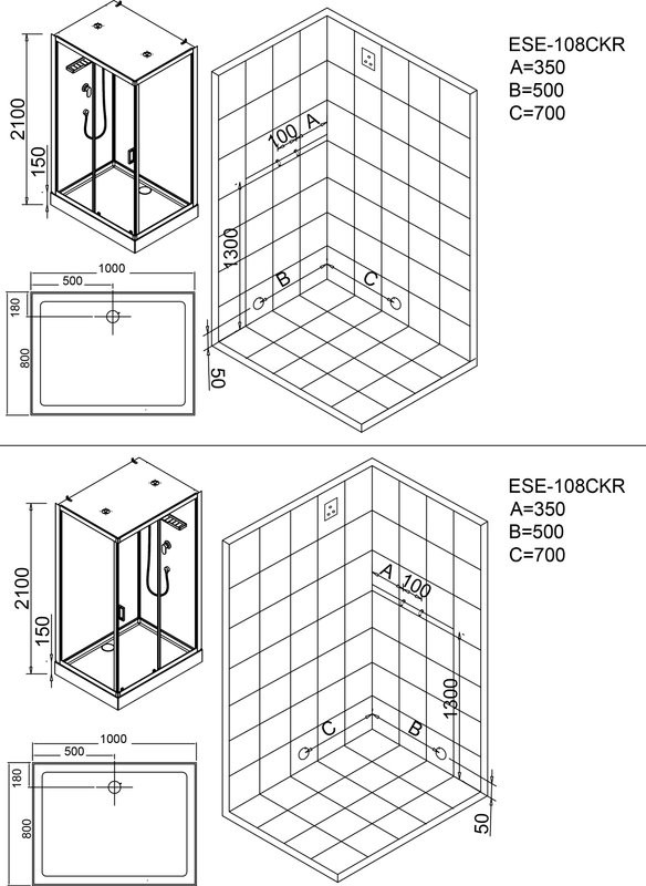 Душевая кабина Esbano Econom ESE-108CKR