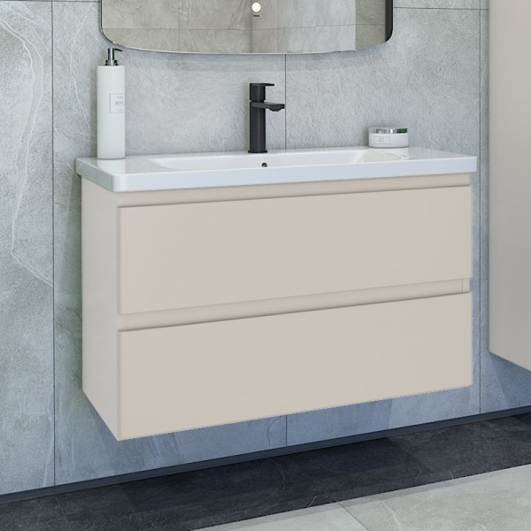 Тумба с раковиной Caprigo Forte 90 подвесная, беж лайт