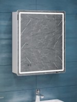 Зеркало-шкаф Vigo Geometry Comfort 50 L/R с подсветкой и антизапотевателем, белый