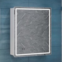 Зеркало-шкаф Vigo Geometry Comfort 50 L/R с подсветкой и антизапотевателем, белый