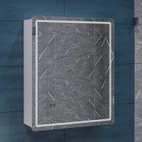 Зеркало-шкаф Vigo Geometry Comfort 50 L/R с подсветкой и антизапотевателем, белый