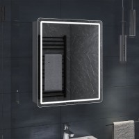 Зеркало-шкаф Vigo Geometry Comfort 50 L/R с подсветкой и антизапотевателем, белый