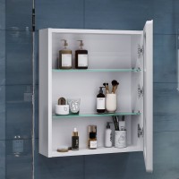 Зеркало-шкаф Vigo Geometry Comfort 50 L/R с подсветкой и антизапотевателем, белый