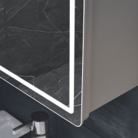 Зеркало-шкаф Vigo Geometry Comfort 50 L/R с подсветкой и антизапотевателем, белый