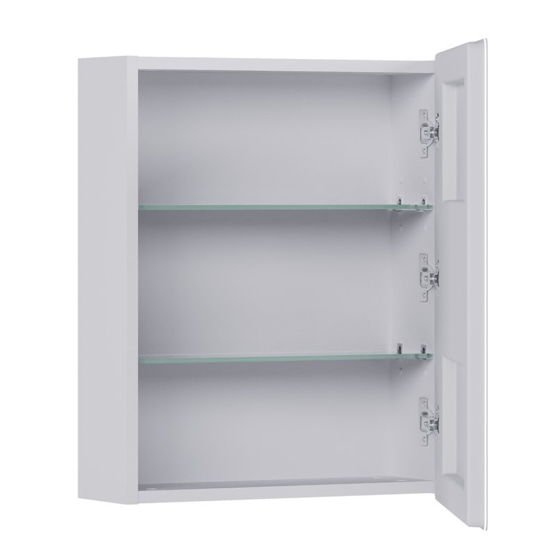 Зеркало-шкаф Vigo Geometry Comfort 50 L/R с подсветкой и антизапотевателем, белый