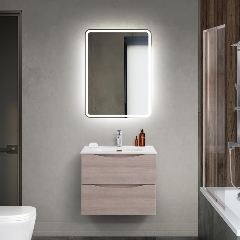 Тумба под раковину BelBagno Marino-cer-mini 60 подвесная, rovere grigio