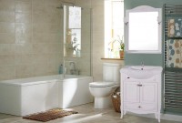 Мебель для ванной комнаты ASB-Woodline Салерно 65 белая, патина серебро