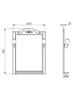 Мебель для ванной комнаты ASB-Woodline Салерно 65 белая, патина серебро