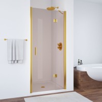 Душевая дверь в нишу Vegas Glass AFP TUR NOVO h1890 120 09 05 R профиль золото, стекло бронза