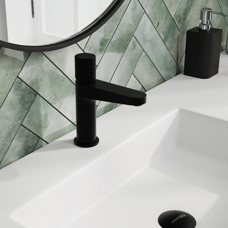 Смеситель для раковины Wasserkraft Fulda 5203 черный soft-touch