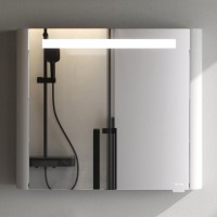 Зеркало-шкаф AM.PM Sensation 80 R с подсветкой, белый глянец