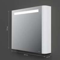 Зеркало-шкаф AM.PM Sensation 80 R с подсветкой, белый глянец