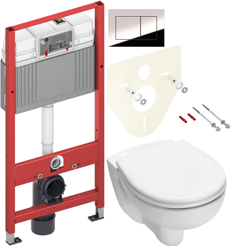 Комплект Унитаз подвесной TECE V04 9700004 + Крышка V04 9700602 с микролифтом + Инсталляция Now 9400412 4 в 1 с кнопкой смыва