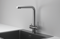 Смеситель для кухни Granula Kitchen Space 7011, сталь сатин