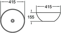 Накладная раковина SantiLine SL-1039