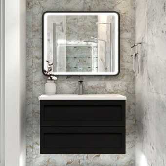 Мебель для ванной Art&Max Platino 100, подвесная, черная матовая
