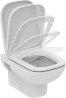 Комплект Унитаз подвесной Ideal Standard I.life A + Крышка T453101 белая + Инсталляция Geberit Duofix Delta 458.163.21.1 с кнопкой смыва, хром + Звукоизоляция