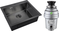 Комплект Мойка Zorg Inox PVD 5951 grafit + Измельчитель Inox D