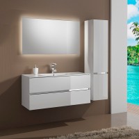 Тумба с раковиной Sanvit Кубэ -2 90 белый глянец