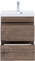 Тумба под раковину без столешницы Aquanet Нота new 50 подвесная, дуб веллингтон табак