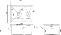 Комплект Мойка Zorg R R 58-2-44 нержавеющая сталь + Измельчитель Inox D