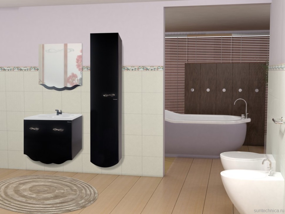 Зеркало Bellezza Версаль 90 черное