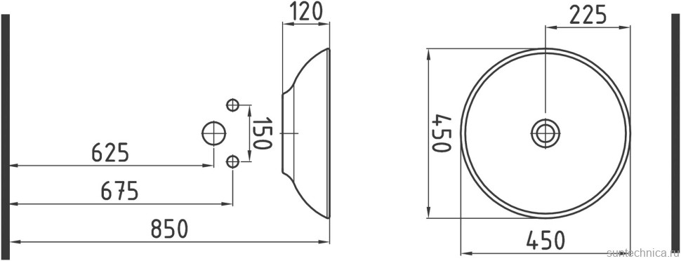 Накладная раковина Bien Harmony HRLG04501FD0W3000