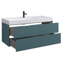 Тумба с раковиной Belux Сиртаки 120 подвесная, голубой малахит матовый , раковина 1200-01
