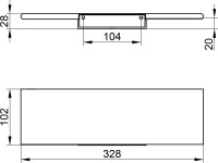 Полка Keuco Aveno 14658 черная матовая Полка Keuco Aveno 14658 черная матовая