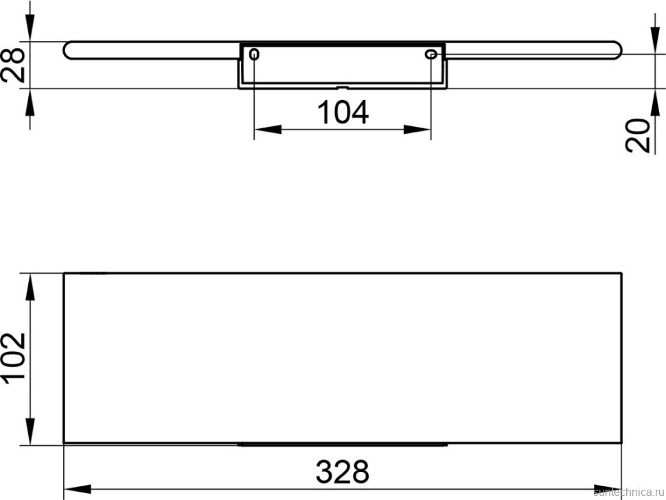 Полка Keuco Aveno 14658 черная матовая