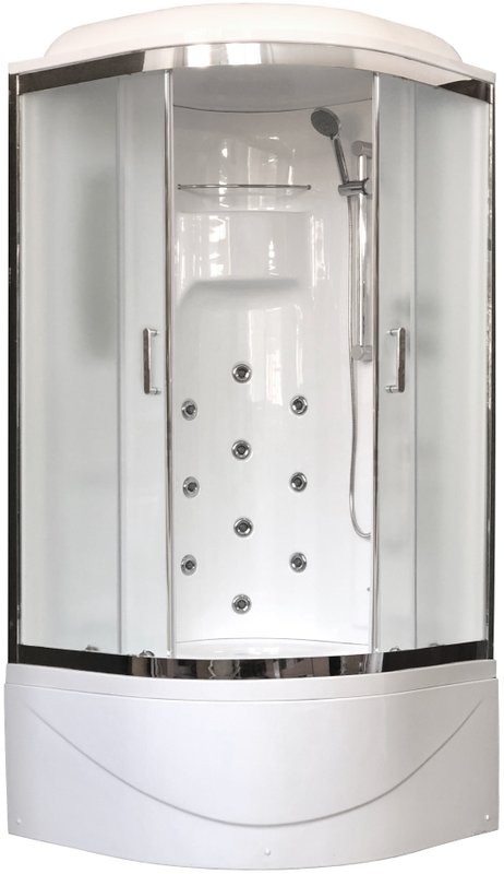 Душевая кабина Royal Bath NRW RB90NRW-C-CH с высоким поддоном, с сиденьем