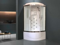 Душевая кабина Royal Bath NRW RB90NRW-C-CH с высоким поддоном, с сиденьем