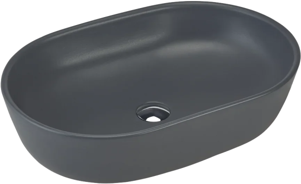 Накладная раковина beWash Bogen 60 без отверстия под смеситель серая матовая