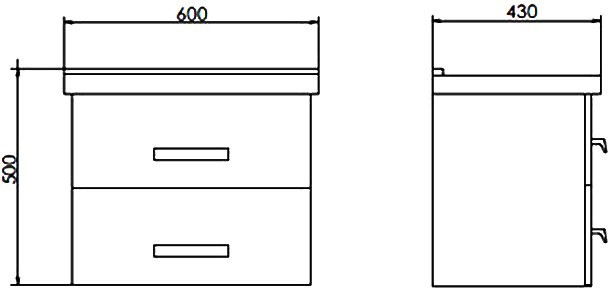 Тумба под раковину без столешницы Comforty Парма 60