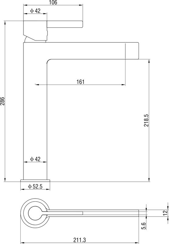 Смеситель для раковины beWash Incanto BVMM1BH238 черный, розовое золото