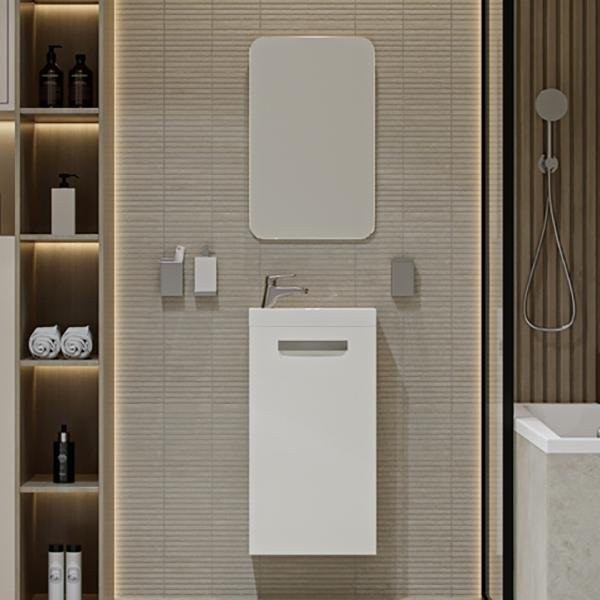 Мебель для ванной комнаты Velvex Estea 40.1D белая матовая