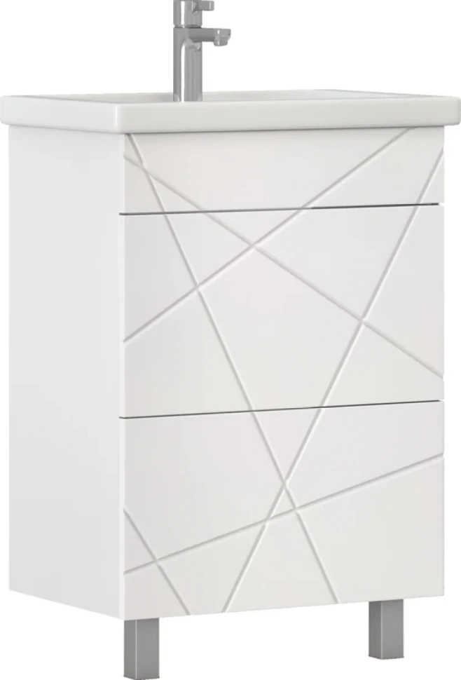 Тумба с раковиной Vigo Geometry 60 белая