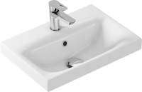 Тумба с раковиной Aquanet Августа Moduo Slim 50 белая, ручка хром