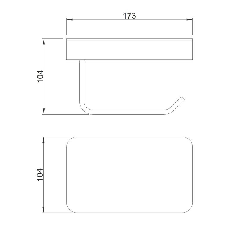 Держатель для туалетной бумаги Abber Westen AA1730G с полкой для телефона, матовое золото
