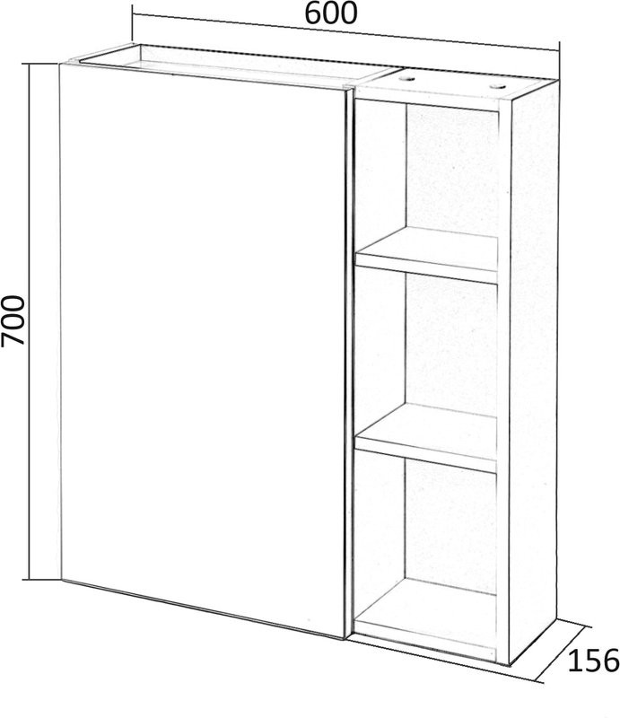 Мебель для ванной комнаты Orange Sistema 100 L с бельевой корзиной, под стиральную машину
