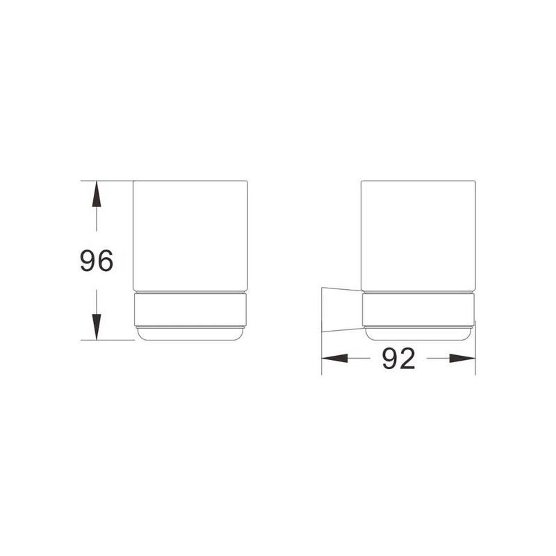 Стакан для зубных щеток / стакан для ванной комнаты Shevanik SG5712, хром
