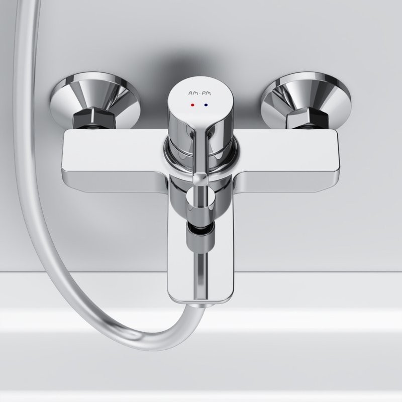 Душевой комплект Смеситель AM.PM X-Joy F85B10000 + Гарнитур Gem F0190000